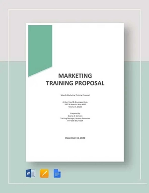 Marketing Training Proposal Template
