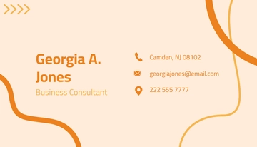 Free Consultant Business Card Template to Edit Online