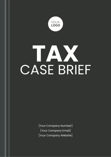 Free Tax Case Brief Template to Edit Online Free Tax Case Brief Template to Edit Online
