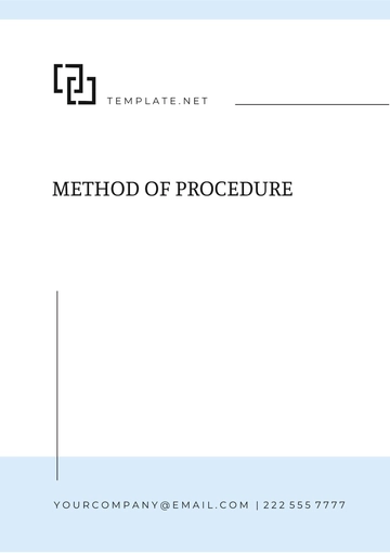 Free Method Of Procedure Template to Edit Online