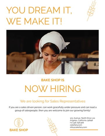 Free Bakery Announcement Template to Edit Online