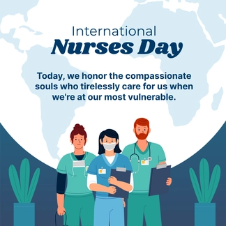 Free  International Nurses Day Instagram Post Template to Edit Online