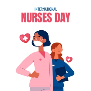 Free  International Nurses Day Clipart Template to Edit Online