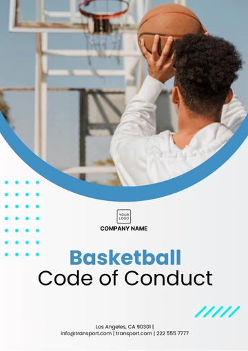 Free Basketball Code of Conduct Template to Edit Online