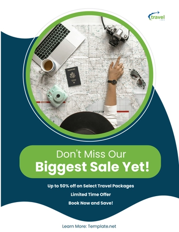 Travel Agency Sales Flyer Template - Edit Online & Download