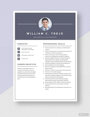 Mechanical Site Engineer Resume