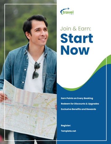 Free Travel Agency Loyalty Program Flyer Template to Edit Online