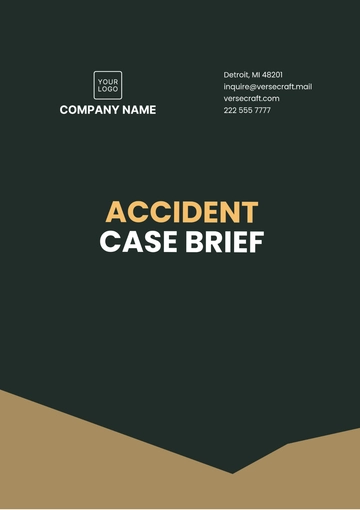 Free Accident Case Brief Template to Edit Online