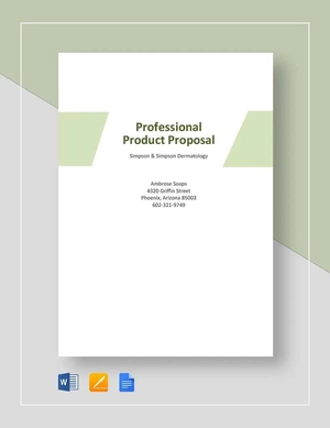 Professional Product Proposal Template