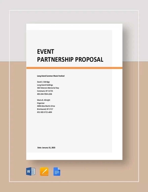 Festival Event Partnership Proposal Template