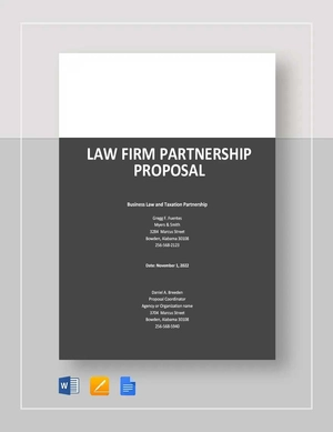 Law Firm Partnership Proposal Template