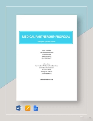 Medical Partnership Proposal Template Medical Partnership Proposal Template