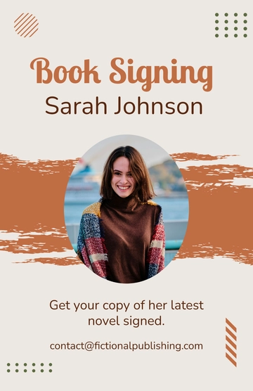 Free Author Poster Template to Edit Online