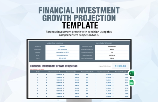 Financial Investment Growth Projection Template Financial Investment Growth Projection Template