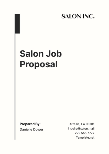 Free Salon Job Proposal Template to Edit Online Free Salon Job Proposal Template to Edit Online