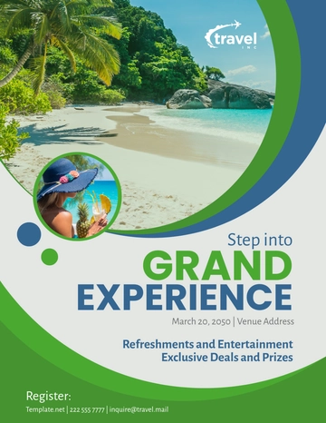 Free Travel Agency Grand Opening Flyer Template to Edit Online