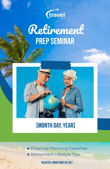 Free Travel Agency Retirement Poster Template to Edit Online