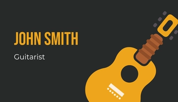 Free Guitarist Business Card Template to Edit Online Free Guitarist Business Card Template to Edit Online