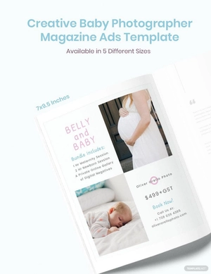 Creative Baby Photographer Magazine Ads Template