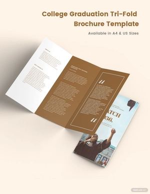 College Graduation Tri-Fold Brochure Template