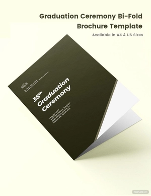 Elegant Graduation Ceremony Bi-Fold Brochure Template