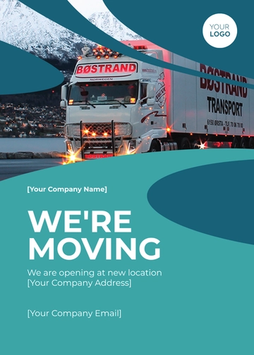 Free Trucking Logistics Announcement Template to Edit Online