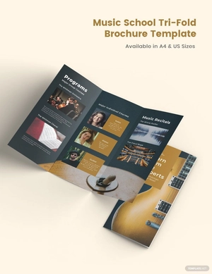 Elegant Music School Tri-Fold Brochure Template