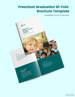 Preschool Graduation Bi-Fold Brochure Template