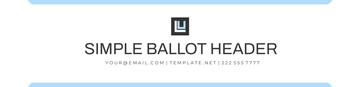 Free Simple Ballot Header Template to Edit Online