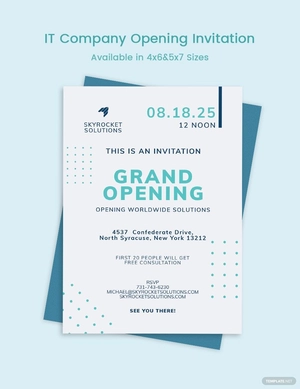 IT company Opening Invitation Template
