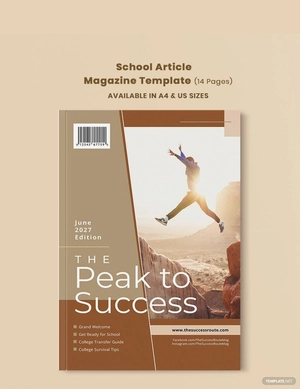School Article Magazine Template