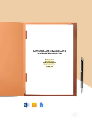 Automotive Sponsorship Proposal Template