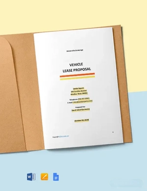 Sample Lease Proposal Template