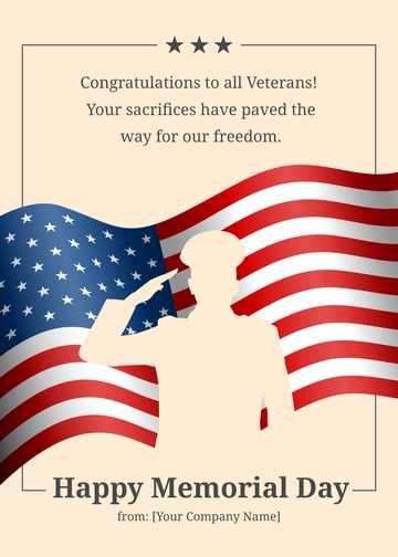 Free Memorial Day Congratulation Message Template to Edit Online