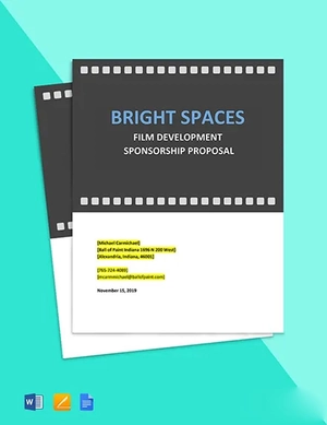 Film Sponsorship Proposal Template