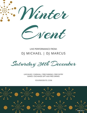 Winter Events Flyer Template