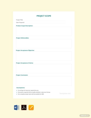 Project Scope of Work Template