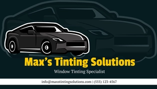 Free Window Tinting Business Card Template to Edit Online