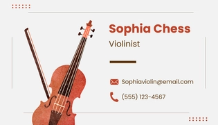 Free Violinist Business Card Template to Edit Online Free Violinist Business Card Template to Edit Online