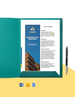 Corporate Photography Proposal Template