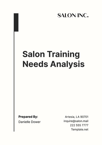 Free Salon Training Needs Analysis Template to Edit Online