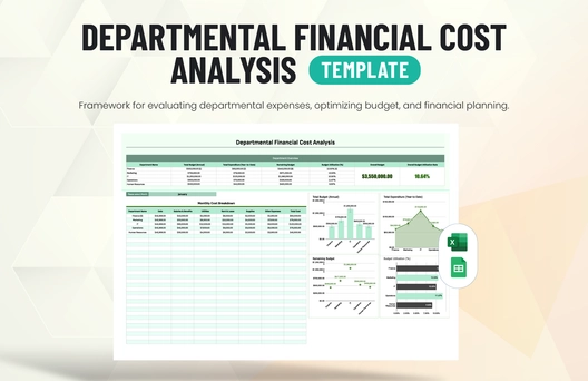 Departmental Financial Cost Analysis Template