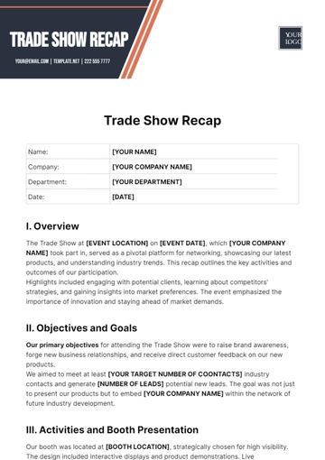 Free Trade Show Recap Template to Edit Online