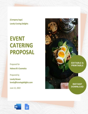 Event Catering Proposal Template