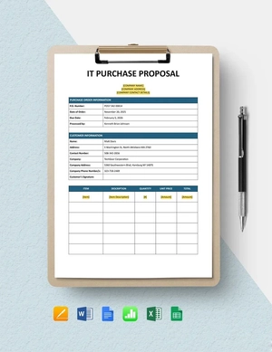 IT Purchase Proposal Template