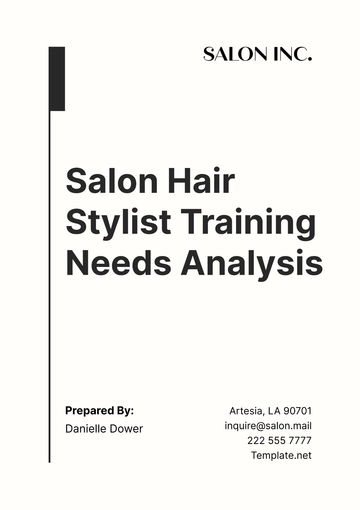 Free Salon Hair Stylist Training Needs Analysis Template to Edit Online