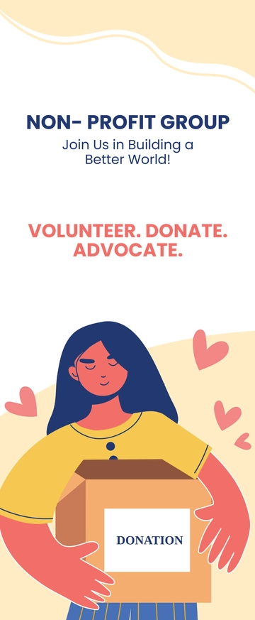 Free Nonprofit Retractable Banner Template to Edit Online