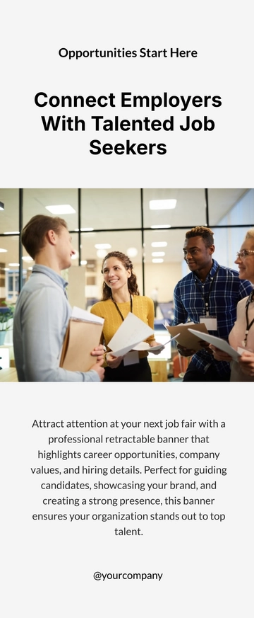 Free Job Fair Retractable Banner Template to Edit Online