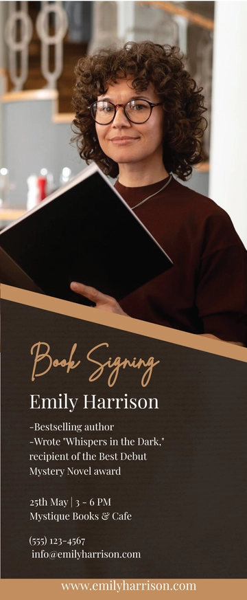Free Author Retractable Banner Template to Edit Online