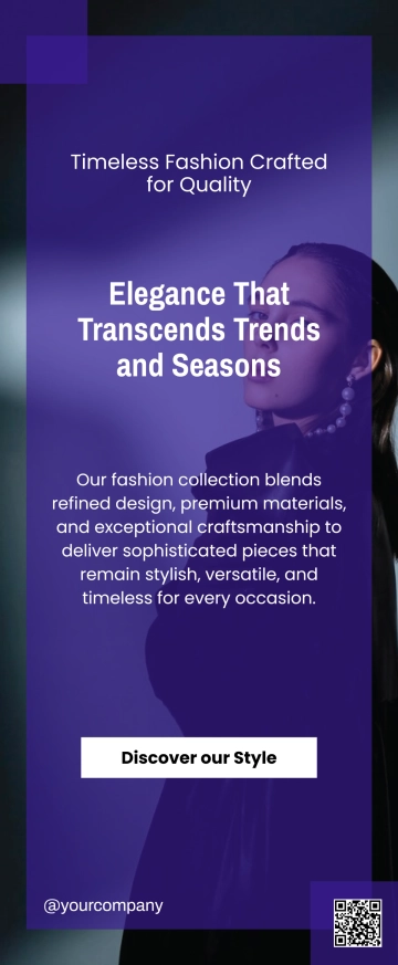 Free Fashion Retractable Banner Template to Edit Online